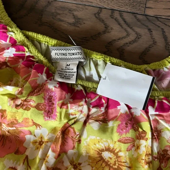 NWT! Flying Tomato Juno Floral Garden Off the Shoulder Maxi Dress Size Medium - Picture 9 of 13